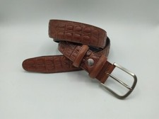 Cintura Uomo in Vera Pelle stampo Coccodrillo Made in Italy