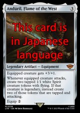 MTG ANDÚRIL, FLAME OF THE WEST EXC - ANDURIL, FIAMMA DELL'OVEST 236 - LTR JP