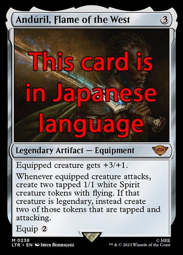 Mtg andúril flame the - andÚril,,