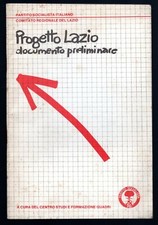 Progetto Lazio Documento preliminare Centro Studi e formazione quadri  1980