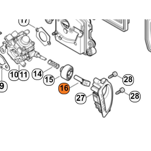 Leva aria carburatore 410 - aria, fr