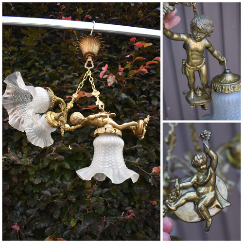 Lampadario plafoniera statuina