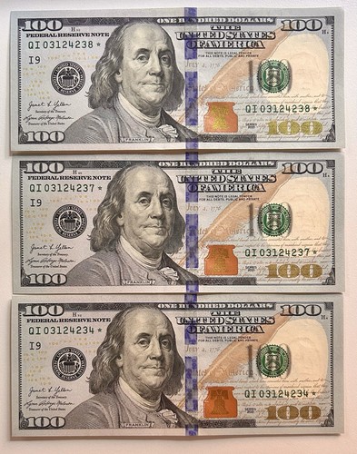 Lotto banconote usa 100 - 3,