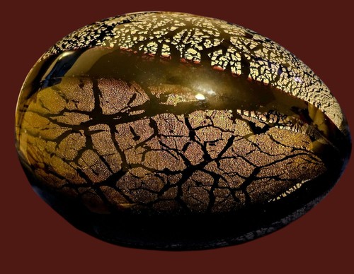Grande fermacarte uovo foglia