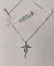 Filo + croce in Oro bianco 18