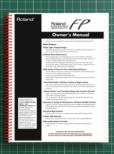 Roland 2 in - fp-5, 1
