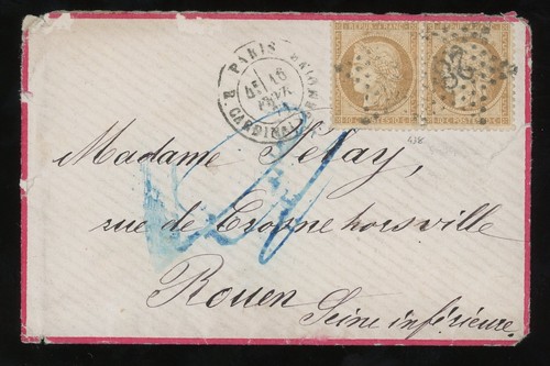 Lettre avec paire - tb,