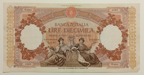 10000 lire 1961 bb - 10000,