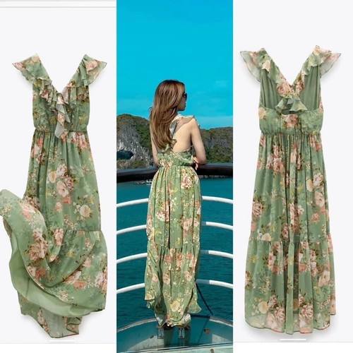 Zara midi increspatura stampa - zara,