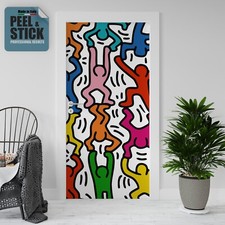 Adesivo per Porte in PVC Haring Omini sticker varie misure