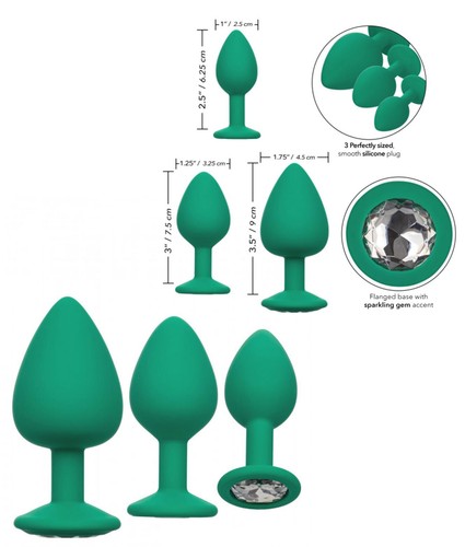 Kit anal plug butt silicone - plug,