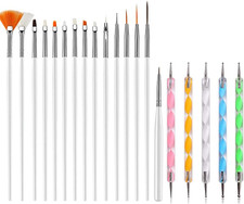 20 Pezzi Pennelli Unghie Gel Professionali E Kit Gel Ricostruzione Pennelloper U