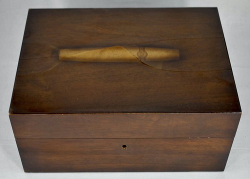 Antique wooden cigar storage - antique,