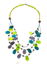 Collana bavaglino verde blu
