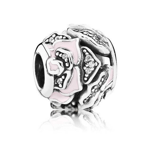 Charm pandora rosa delicata - charm,