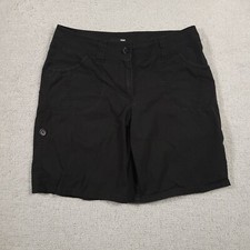 H&M Bermuda Pantaloncini Donna 8 Nero Leggero Rotolo Tab Regolabile Escursionismo Oitdoor