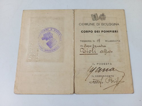 Tessera corpo pompieri vigili - pompieri/,
