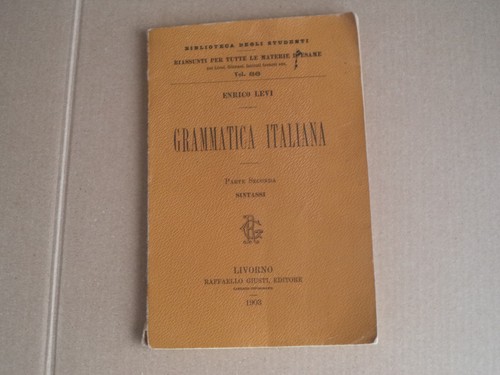 Grammatica italiana sintassi - -,