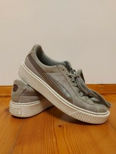 Sneakers donna PUMA Suede Platform Safari grigie/argento