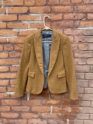 Blazer donna zara lana marrone - zara,