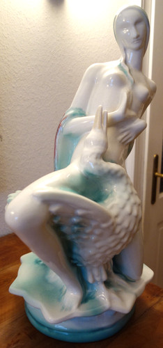 Leda cigno statuina procel - statuina,