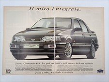 Clipping Ritaglio Pubblicità Adv. 1990 FORD SIERRA COSWORTH 4x4 Mito Integrale