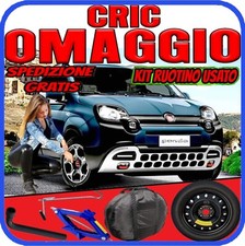 Ruotino Di Scorta Da 14 Per La Fiat Panda Con Kit Cric + Chiave Sacca Cestello p