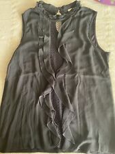 PROMO! Intimissimi donna CAMICIA VOLANT TOP MAGLIA LACE Nera Taglia L