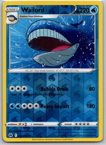 Wailord 032 159 rara corona - rara,