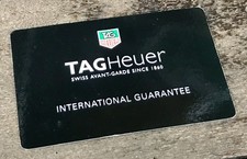 TAG Heuer International Guarantee CARD CERTIFICATE Monza Monaco Formula 1 One /