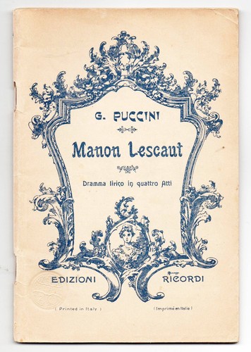 Manon lescaut libretto opera - lescaut,