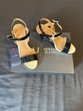 Sandali Armani Jeans neri vernice tg 35 nuovi