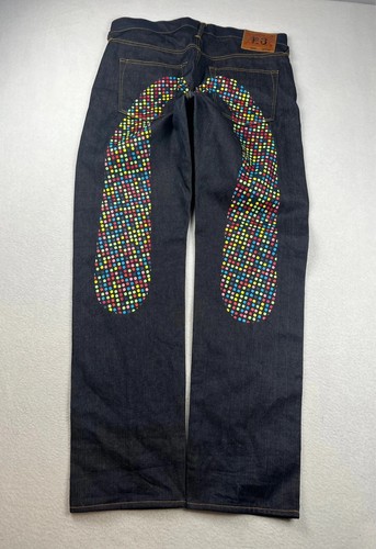 Jean evisu coton coupe - jean,