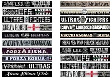 SUBBUTEO 20 ADESIVI SIENA TIFOSI & SUPPORTERS per TRANSENNA FENCE