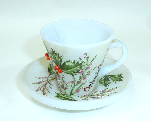 Mistel tasse milchglas böhmen - mistel,