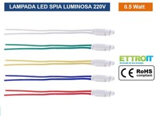 Lampada spia led 230v bianca - bianca, o