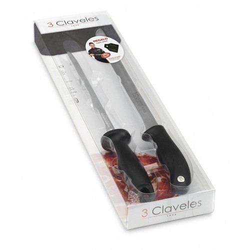 Set cuchillo jamon - cuchillo, claveles