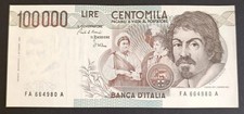 100000 LIRE CARAVAGGIO 1°