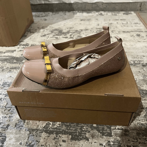 Nib naturino pink leather bow - naturino,