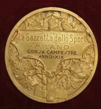 Medaglia 1940 / 1941 Gazzetta Dello Sport Punzonata 600 - Gr. 48 . 