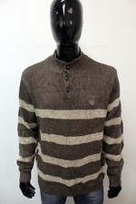 Chaps Uomo Men Taglia XL Marrone  Maglione Cotone Sweater Pullover Pull Logo