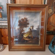 Quadro Antico anni 60 firmato paesaggio italiano olio su tela - cm 55x45