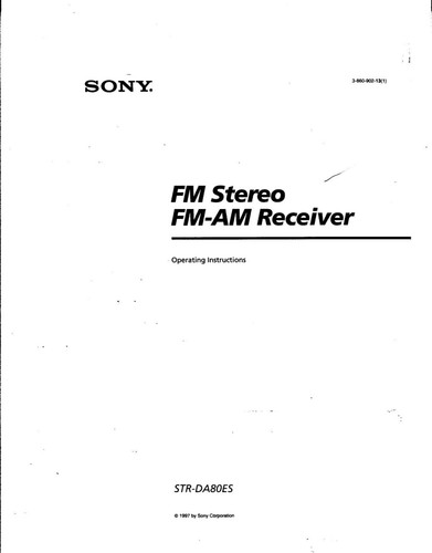 Sony str da80es ricevitore - str-da80es,