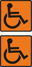 2 Adesivi DISABILI INVALIDI