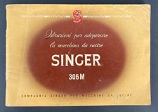 SINGER 306 M - Libretto istruzioni macchina per cucire - Vintage