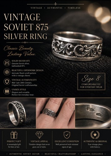 Anello vintage 1973 sovietico - anello,
