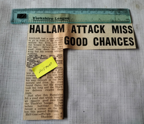 1969 hallam thackley - 1969/70,