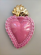 Cuore Ex Voto bordeaux e oro
