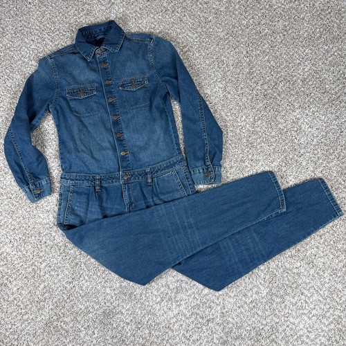 Tuta zara denim donna blu - donna, xs