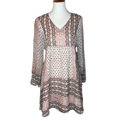 Abito camicia boho rosa